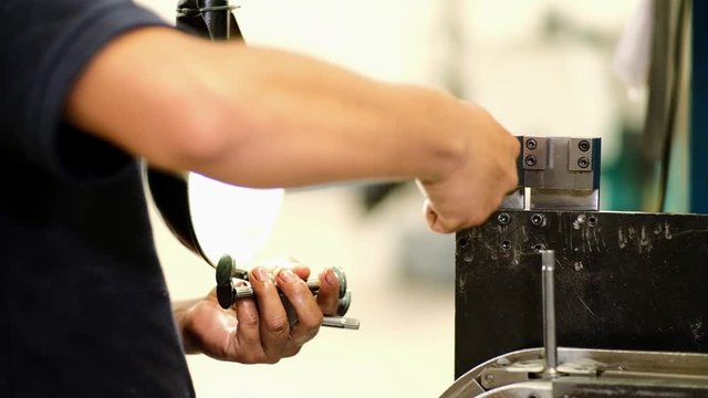 Man working at Metal Industry 