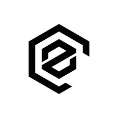 CZ C Z initial letter logo design icone