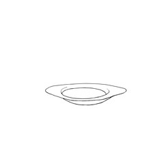 Contour plate, dishes. Simple outline illustration in Doodle style. Design element