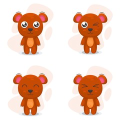 CUTE BEAR MASCOT CARTOON VECTOR