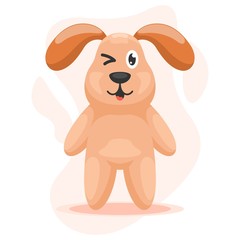 CUTE DOG MASCOT CARTOON VECTOR