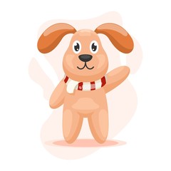 CUTE DOG MASCOT CARTOON VECTOR