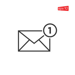 Notification Message or Email Icon Logo Design