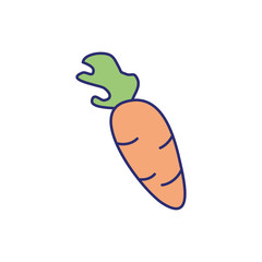 carrot fresh vegetable isolated icon