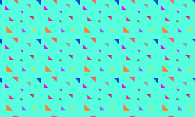 abstract colorful triangle on green background. vector seamless pattern.