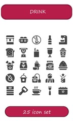 drink icon set