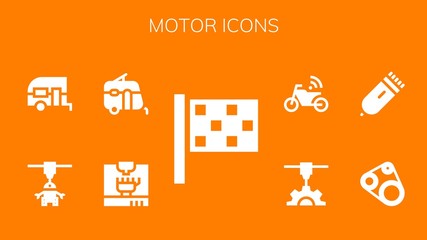 Modern Simple Set of motor Vector filled Icons