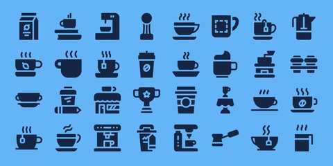 Modern Simple Set of espresso Vector filled Icons