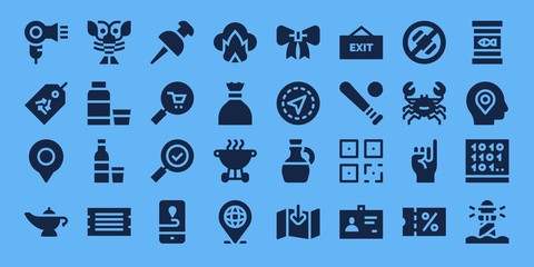 Modern Simple Set of label Vector filled Icons