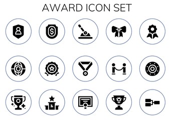 Modern Simple Set of award Vector filled Icons