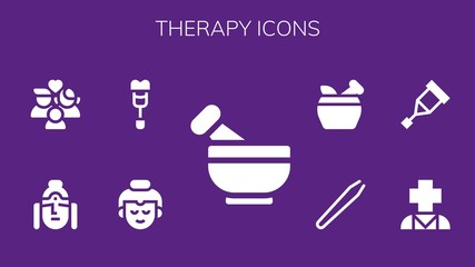 therapy icon set