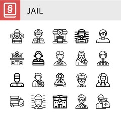 jail icon set