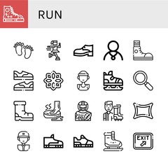 run icon set