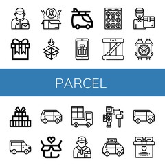 parcel icon set