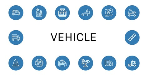 vehicle icon set