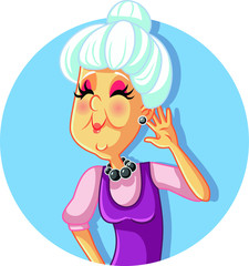 Senior Woman with Hand on Ear Hearing Perfectly
