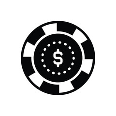 Black solid icon for bet 