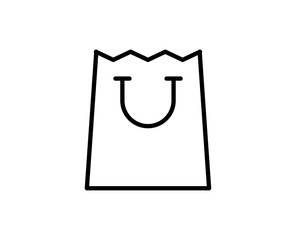 Shopping bag line icon