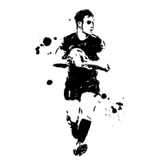 ラグビー選手　手描きイラスト