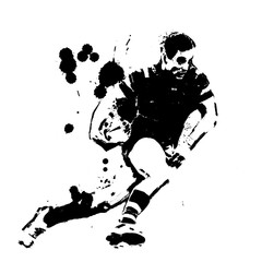 ラグビー選手　手描きイラスト