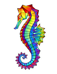 Rainbow polygonal seahorse © Nelli Valova