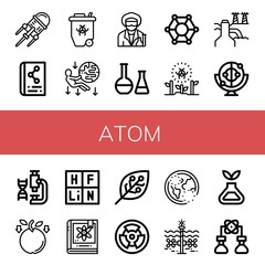 atom simple icons set