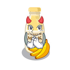 Devil cashew milk Cartoon in character design