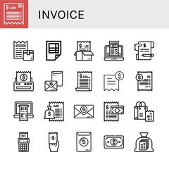 invoice icon set
