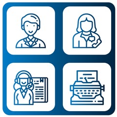 Set of secretary icons