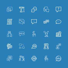 Editable 25 chatting icons for web and mobile
