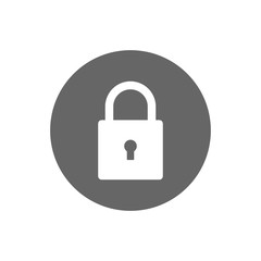Shield with a padlock. Safe and protect logo on white background. Vector illustration. lock, set, vector, icon, open, closed.icon; lock; set; key;
