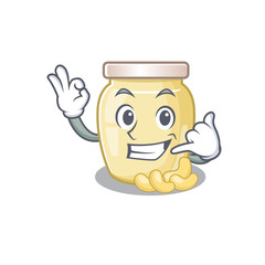 Call me funny cashew butter cartoon character concept
