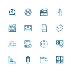 Editable 16 bank icons for web and mobile