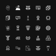 Editable 25 win icons for web and mobile