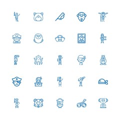 Editable 25 parrot icons for web and mobile