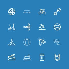 Editable 16 activity icons for web and mobile