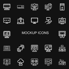 Editable 22 mockup icons for web and mobile