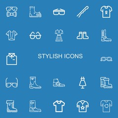 Editable 22 stylish icons for web and mobile