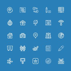 Editable 25 global icons for web and mobile