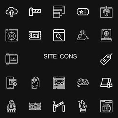 Editable 22 site icons for web and mobile