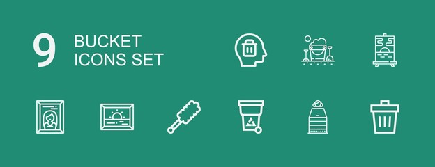 Editable 9 bucket icons for web and mobile