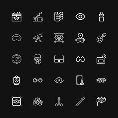 Editable 25 eye icons for web and mobile