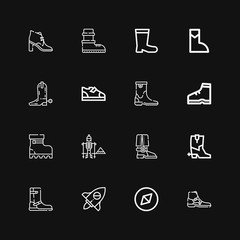 Editable 16 hike icons for web and mobile