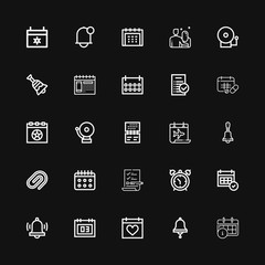 Editable 25 reminder icons for web and mobile