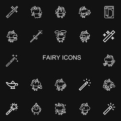 Editable 22 fairy icons for web and mobile