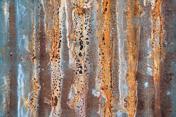 Old zinc sheets texture background, rusty on galvanized metal surface..