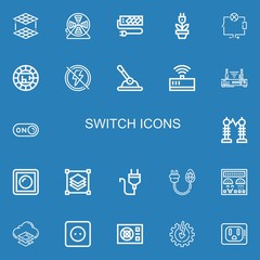 Editable 22 switch icons for web and mobile