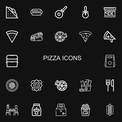 Editable 22 pizza icons for web and mobile