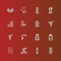 Editable 16 dental icons for web and mobile