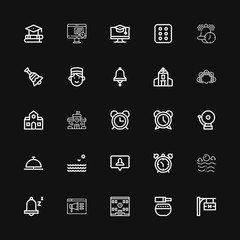 Editable 25 bell icons for web and mobile